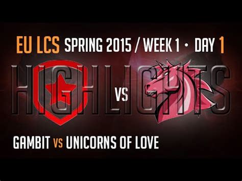 Gambit Gaming Vs Unicorns Of Love Highlights S5 EU LCS Spring 2015