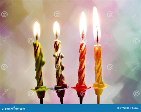 Birthday Candles Stock Image Image Of Year Yellow Flame 7772085