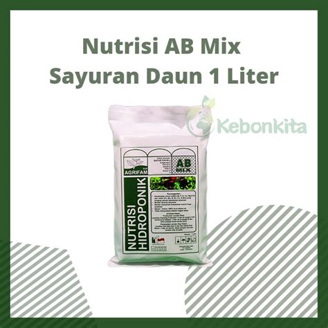 Jual Nutrisi AB Mix Sayuran Daun Pekatan 1 Liter Indonesia Shopee Indonesia