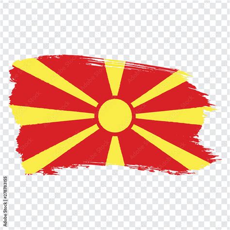 Flag North Macedonia from brush strokes. Flag North Macedonia on ...