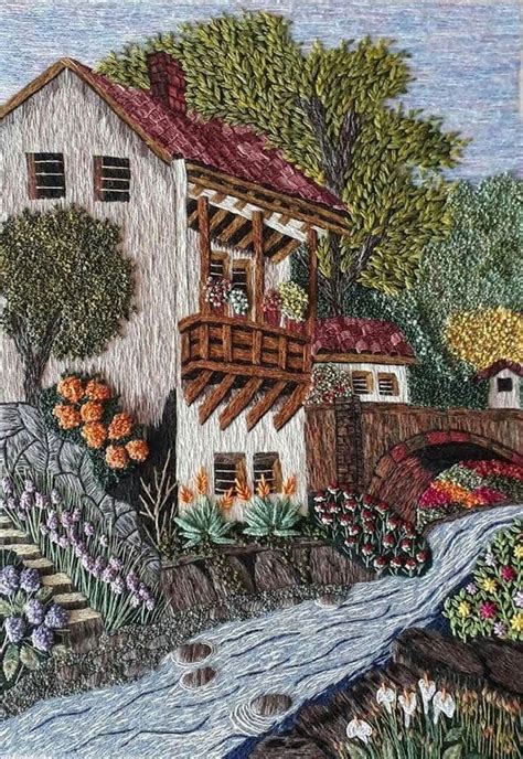 Pin By Magda Serag On Hayfield Cottage Embroidery Crewel Embroidery