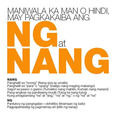 ‘Ng’ Versus ‘Nang’ and other Tagalog Pointers | When In Manila