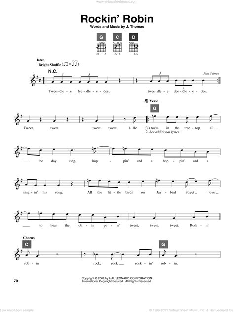 Jackson Rockin Robin Sheet Music For Guitar Solo Chordbuddy System