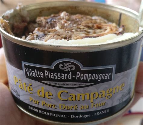 Pâté de campagne pur porc doré au four Vilatte Plassard Pompougnac 180g