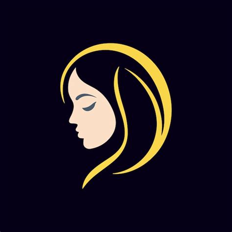 Diseño de logotipo de cara de mujer de belleza de arte lineal Vector