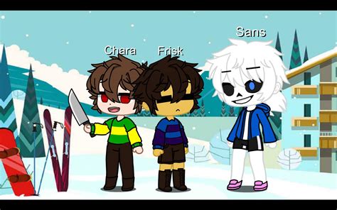 I Created Frisk Chara And Sans In Gacha Club Undertale Amino