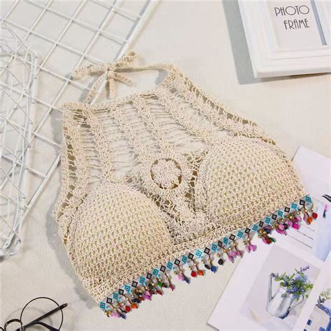 New Crochet Halter Top Bikini Swimsuit Outer Wear Beach Top Sexy Outfit