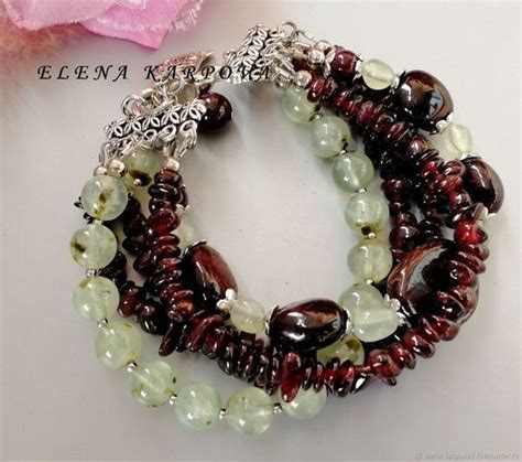 Браслет Южный микс. пренит гранат в интернет-магазине на Ярмарке ...