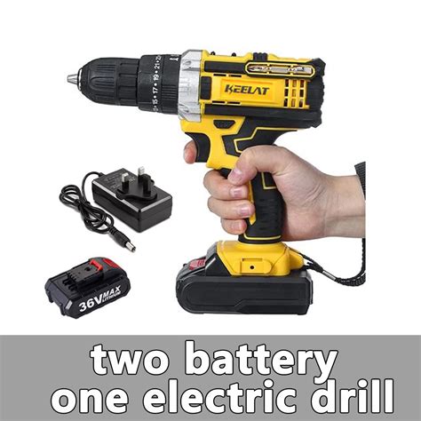 Set Cordless Impact Drill Battery Screwdriver Hammer Drill 3 Mode Cordless Drill And Impact