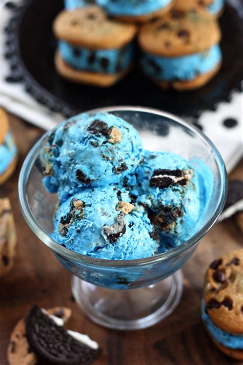 Erica's Sweet Tooth » Cookie Monster Ice Cream Sandwiches