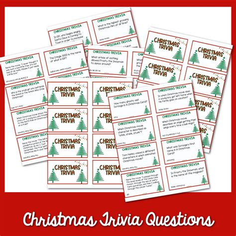 Christmas Trivia Printable Cards – MicheleTripple