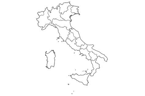 Mapa mudo político Italia Mapa Mudo