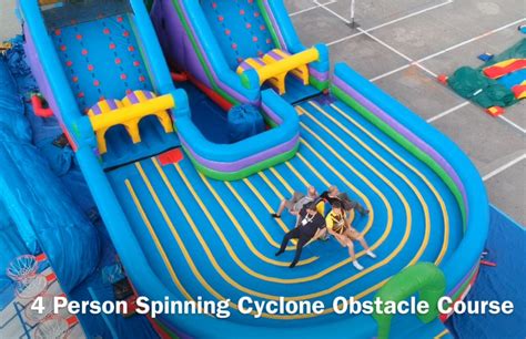 Cyclone Spinning Carnival Ride Obstacle Course Rental Lets Party