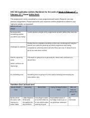 AA Week 3 Docx NSC 150 Application Activity Worksheet For The Week Of