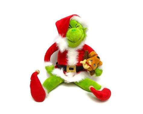 Vintage Grinch And Max Plush Stuffed Animal Dr Seuss How The Grinch