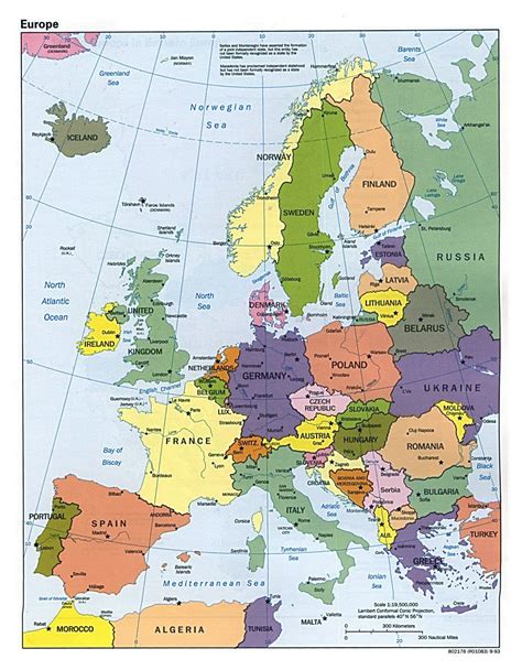 Political Map Of Europe 1993 Europe Mapslex World Maps