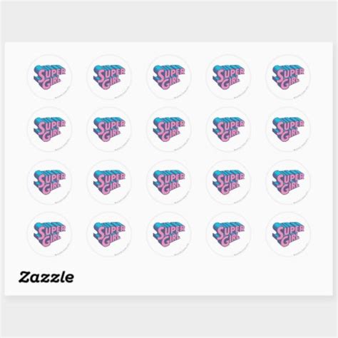 Supergirl J Pop 10 Classic Round Sticker Zazzle