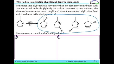 Lecture For Lesson Iv15 Radical Halogenation Of Allylic And Benzylic