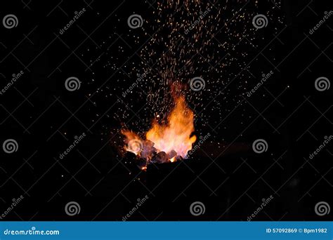 Sparks Of Bonfire Stock Image Image Of Burn Industry 57092869