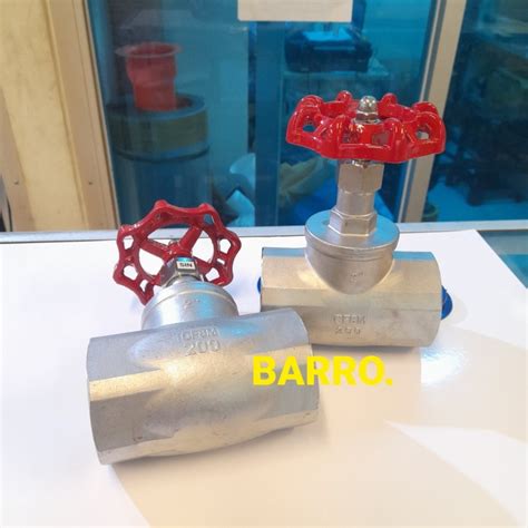 Jual Globe Valve Stainless Inch Dn Drat Ss Cf M Shopee