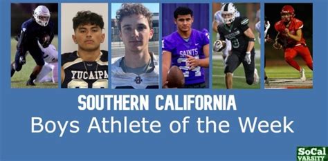 Vote Southern California Boys Athlete Of The Week September 24