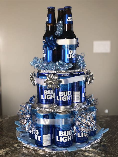 Beer Can Cake Bud Light Birthday Budlight Beer Cake Bud Light Beer