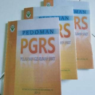 Jual Buku Pedoman Pgrs Pelayanan Gizi Rumah Sakit Dan Pedoman Pagt