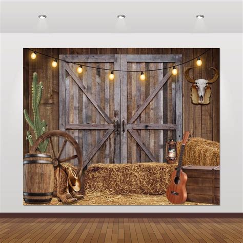 Chloroplastid Western Cowboy Backdrop X Ft Western Party Decorations