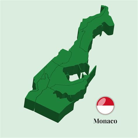 Premium Vector 3d Map Of Monaco Vector Illustration Stock Photos Designs