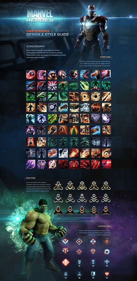 Marvel Heroes Ui Design And Style Guide Behance