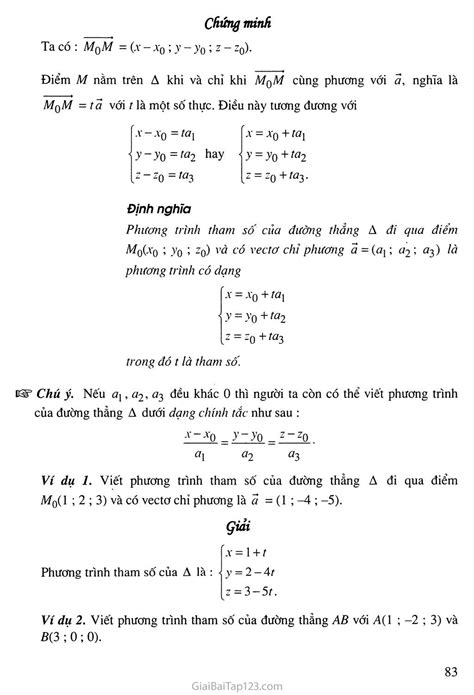 Cac Dang Bai Tap Viet Phuong Trinh Duong Thang Trong Khong Gian Nguyen ...