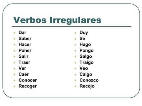 Conoce La Diferencia Entre Verbos Irregulares Y Regulares