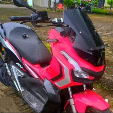 Visor Windshield Honda Adv Adv Standar Ori Original Hitam Smoke