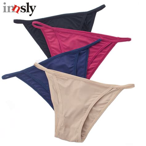 Innsly Sexy Women Bikini Panties Summer Low Rise Ice Silk Female