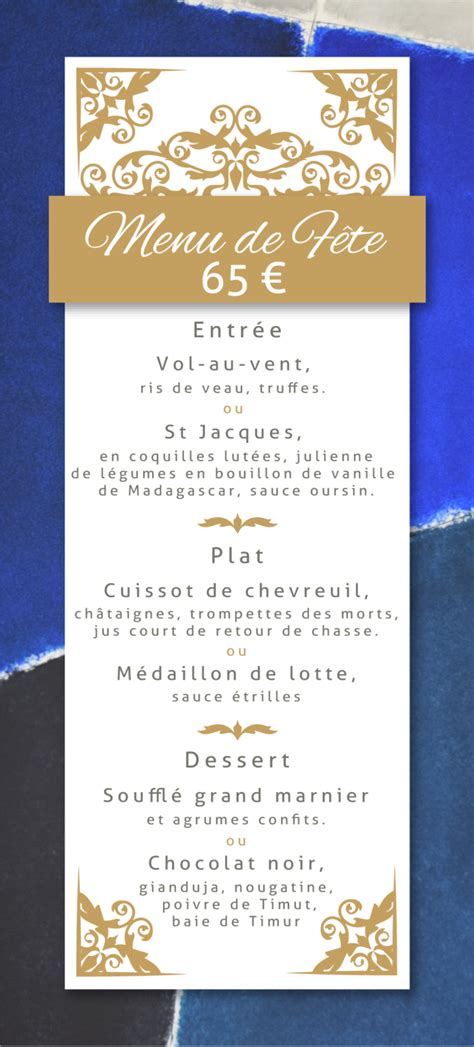 Menus De F Te Moulin Rive Gauche Restaurant Althen Des Paluds