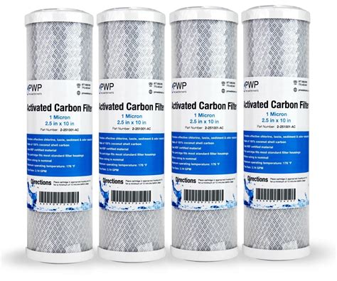 Activated Carbon CTO Water Filter Cartridge Standard 2 5 X10 1 Micron