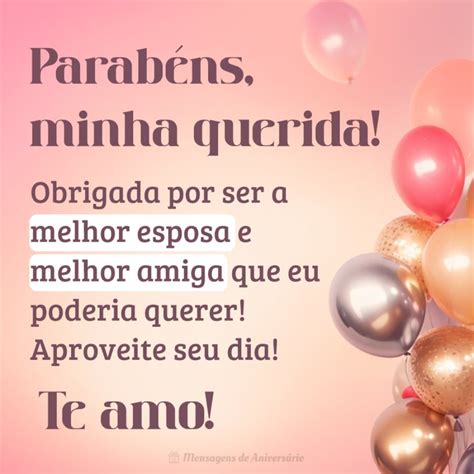 Felicidades para a minha esposa tão querida Mensagem de Aniversário