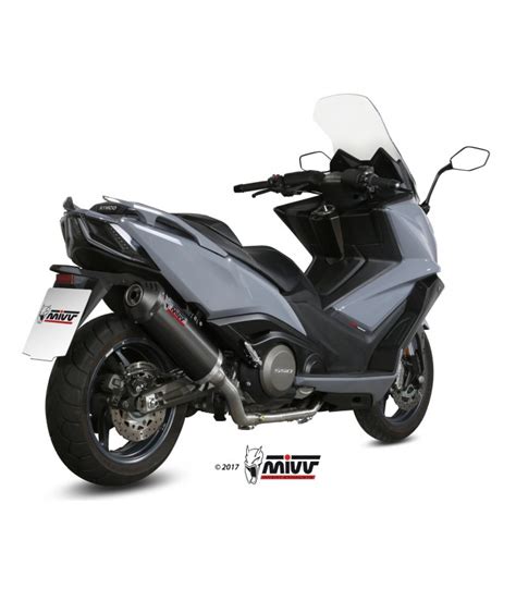 Scarico Completo Mivv Kymco Ak Terminale Oval Inox Nero Moto Scooter