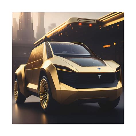 Rare Gold Tesla Cybertruck With Exquisite Details This Etsy