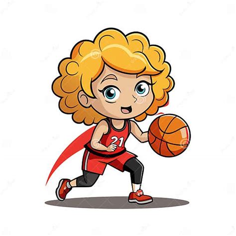 Inspiring Cartoon Girl Overcoming Challenges Stock Vector