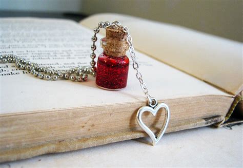 Love Potion 0.5ml Glass Bottle Necklace Charm Magic Cork Vial Pendant ...