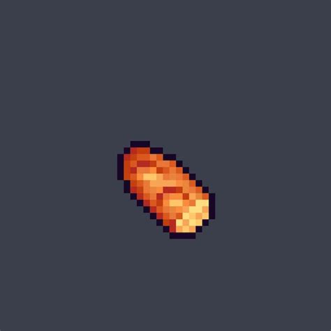 Stück brot im pixel art stil Premium Vektor