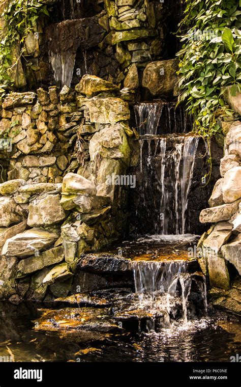 A Small Rocky Waterfall Place Stock Photo Alamy