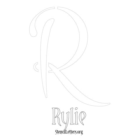 Rylie Free Printable Name Stencils With Unique Typography Styles And