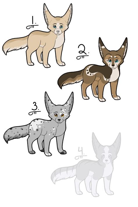 Fennec Fox Adopts - [4/4 OPEN] by KeiComs on DeviantArt