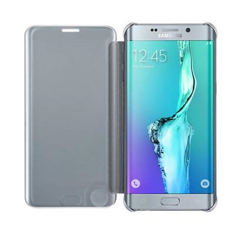 Samsung Clear View Cover Ef Zg Silber F R Samsung Galaxy S Edge