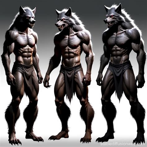 Full Body Female Werewolf Transformation Stable Diffusion Online