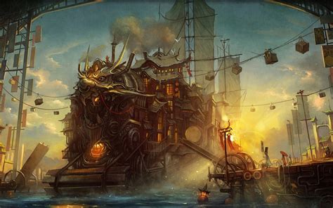 Warship Wallpaper Artwork Steampunk HD Wallpaper Wallpaper Flare