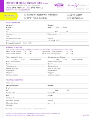 Fillable Online STATEMENT OF MEDICAL NECESSITY SMN FOR XOLAIR Fax