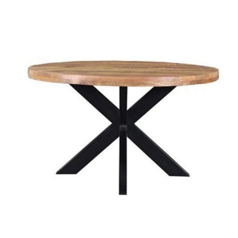 Eettafel Mangohout Rond Cm Met Spinpoot